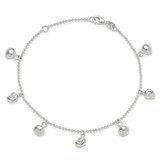 Sterling Silver Sea Shell 8in Plus 1in ext. Anklet