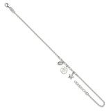 Sterling Silver Shells 9in Plus 1 in Ext. Anklet