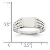 Sterling Silver Signet Ring - QR-2E38AE52-4224