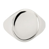 Sterling Silver Signet Ring - QR-639A17ED-8335