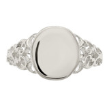 Sterling Silver Signet Ring - QR-78C6360B-1758