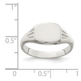 Sterling Silver Signet Ring - QR-F7FF284F-9006