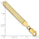 14K 8 inch 5mm Silky Herringbone with Lobster Clasp Bracelet
