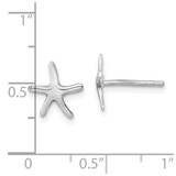 Sterling Silver Small Pointed Star Fish Post Earring
