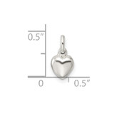 Sterling Silver Small Puffed Heart Charm