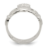 Sterling Silver Solid Claddagh Ring - QR-8E296C63-1285