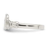 Sterling Silver Solid Claddagh Ring - QR-A6B556E0-7325