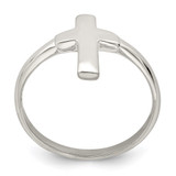 Sterling Silver Solid Cross Ring - QR-56C2682F-7635