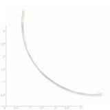 Sterling Silver Solid Polished 1.2mm Neck Wire Necklace