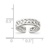 Sterling Silver Solid Toe Ring - QR-1BF442EE-1154