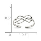 Sterling Silver Solid Toe Ring - QR-6A72B513-4006