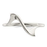 Sterling Silver Solid Wavy Ring - QR-47AC37F3-7668