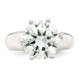 Sterling Silver Solitaire Round CZ Ring - QR-0C64FA88-4336