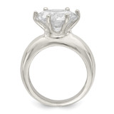 Sterling Silver Solitaire Round CZ Ring - QR-177E8345-4421