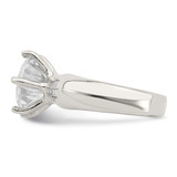 Sterling Silver Solitaire Round CZ Ring - QR-177E8345-4421