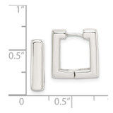 Sterling Silver Square Hinged Hoop Earrings - QE-17C80E94-6367