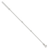 Sterling Silver Stars Bangle and Bracelet w/ 1 Ext. Two Piece Set