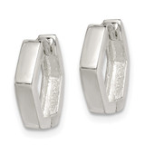Sterling Silver Striped Hinged Hoop Earrings - QE-9493D1AF-7061