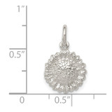 Sterling Silver Sunflower Charm
