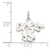 Sterling Silver Sweet 16 Charm - QC-2497DD14-1507