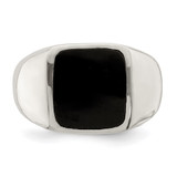 Sterling Silver Synthetic Onyx Ring - QR-3A7AB1DB-2552