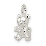 Sterling Silver Teddy Bear Charm - QC-4FC10042-8362
