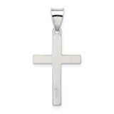 Sterling Silver Textured, Brushed and Polished Latin Cross Pendant - QC-C5F1B1A4-3563