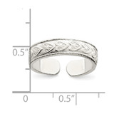 Sterling Silver Toe Ring - QR-32B548F3-6615