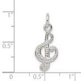 Sterling Silver Treble Clef Charm - QC-D0890735-5548