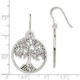 Sterling Silver Tree of Life Dangle Earrings