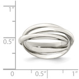 Sterling Silver Triple Intertwining Ring - QR-166BD97C-2909
