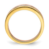 Sterling Silver Vermeil Polished Trio CZ Rings - QR-0DA3E957-2193