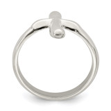 Sterling Silver Vertical Tiny Freeform Cross Ring - QR-5A840AA2-6407