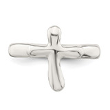 Sterling Silver Vertical Tiny Freeform Cross Ring - QR-DC2A6213-7409