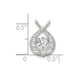 Sterling Silver Vibrant CZ Pendant