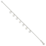 Sterling Silver w/ Hearts Bracelet