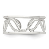 Sterling Silver Wave Toe Ring
