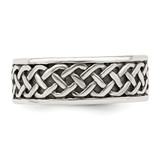 Sterling Silver Weave Design Ring - QR-2606F450-2663
