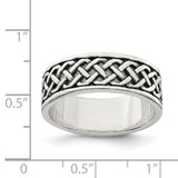 Sterling Silver Weave Design Ring - QR-DA11FE2B-4754