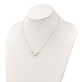 Sterling Silver White & Pink Chalcedony Necklace