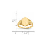 14k 8.0x10.0mm Closed Back Signet Ring - RS-1721459D-1548