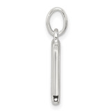 Sterling Silver White CZ Letter M Initial Pendant