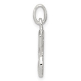 Sterling Silver White CZ Letter S Initial Pendant