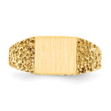 14k 8.0x7.0mm Open Back Signet Ring