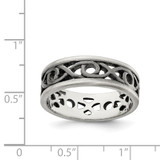 Sterling Silver X&O Design Ring - QR-6D163DE3-8931