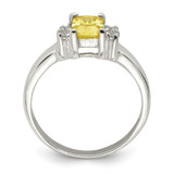 Sterling Silver Yellow & White CZ Ring - QR-08A77680-7326