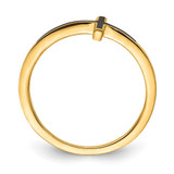 Sterling Silver Yellow Gold-plated Antiqued Sideways Cross Ring - QR-F8F69D29-8119