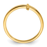 Sterling Silver Yellow Gold-plated Sideways Cross Ring - QR-B9A24D73-5962