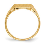 14k 8.0x9.5mm Closed Back Signet Ring