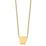 Sterling Silver/Gold-plated Arkansas State Necklace